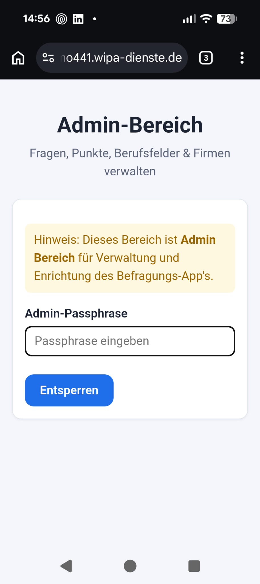 Login Maske